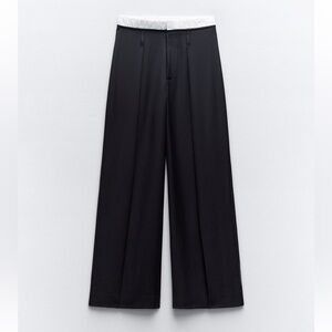 Zara Wide Leg Pin Stripe Pants